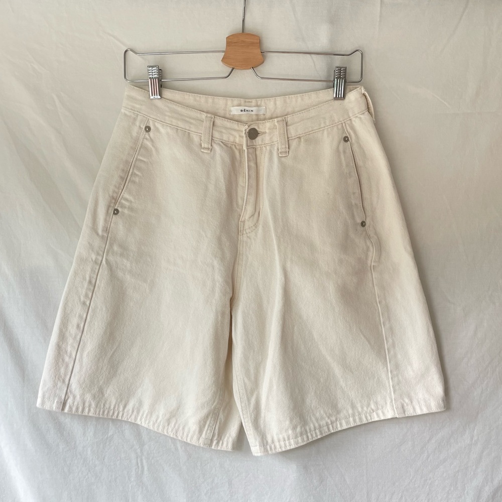 Cream High Waisted Shorts